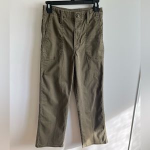 LEVI’S Green Wide Leg Cropped Jeans